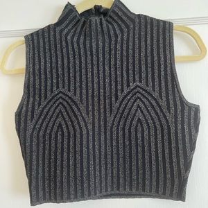 Black and gold skirt set